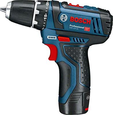 Bosch Professional Akku-Bohrschrauber GSR 12V-15 Set 2x2,0Ah, GAL12V-20, Zubehör 25tlg,Tasche 060186810H Accu-boormachine 12 V 2.0 Ah Li-ion Incl. 2 accus