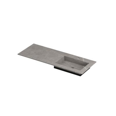 INK Post Wastafel Keramische Slab Envelop Bak Rechts met 1 Kraangat - 1200x450x10 mm - Armani Grey Mat