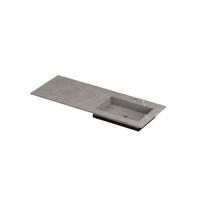 INK Post Wastafel Keramische Slab Envelop Bak Rechts met 1 Kraangat - 1200x450x10 mm - Armani Grey Mat - thumbnail