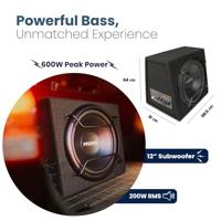 Subwoofer met ingebouwde Versterker 600 Watt - 12 Inch Woofer - 25 tot 3500 Hz Crossover - RCA (BC112SA) - thumbnail