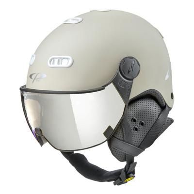 CP Carachillo wit crème skihelm - meekleurend Vizier (4 Keuzes)