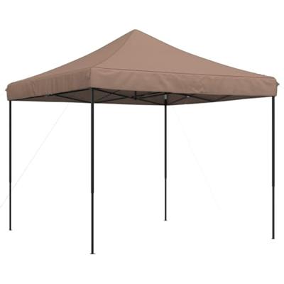 Partytent inklapbaar pop-up 292x292x315 cm bruin - thumbnail