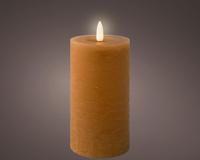 LED kaars wax steady Licht Bruin H15cm - thumbnail