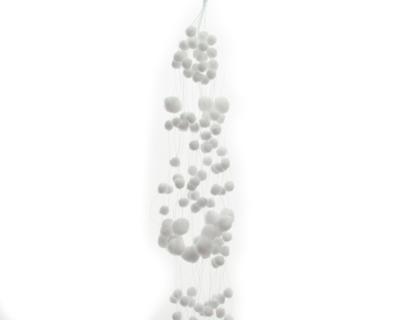 Guirlande sneeuwbal l3b78h3 cm wit kerstslinger Decoris - Decoris