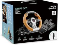 SpeedLink DRIFT O.Z. Racing Wheel Stuurwiel USB PC Zwart, Oranje Incl. pedaal - thumbnail