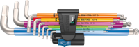 Wera 3950/9 Hex-Plus Multicolour HF Stainless 1 Haakse schroevendraaierset Inbus 9-delig - thumbnail