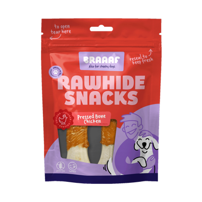 Braaaf Pressed Chicken Bones 12.5 cm (2 pcs)