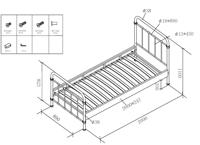 Vipack bed New York - rood - 90x200 cm - thumbnail
