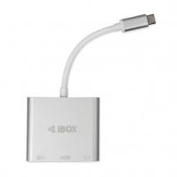 iBox IUH3CFT1 notebook dock & poortreplicator USB 3.2 Gen 1 (3.1 Gen 1) Type-C Zilver - thumbnail