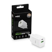 Verico Mojo 30W GaN 2 USB-oplader 30 W 1x USB-A, 1x USB-C Wit Binnen - thumbnail