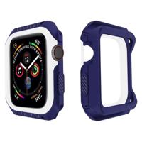 Smart Watch schokbestendig twee kleur beschermende case voor Apple Watch serie 3 42mm (wit blauw) - thumbnail