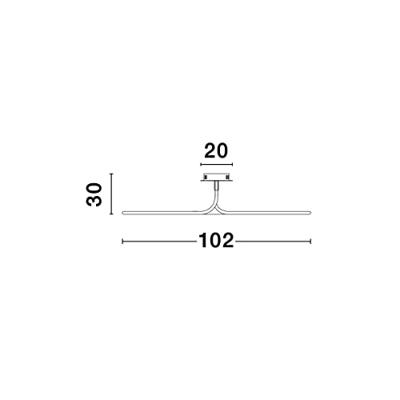 Lyora PlafondlampFungo krul wit - 9357087