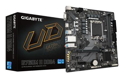 Gigabyte B760M H DDR4 Moederbord Socket Intel LGA 1700 Vormfactor Micro-ATX Moederbord chipset Intel® B760