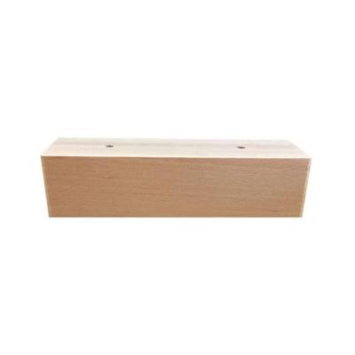 Meubelpoot rechthoek 20 bij 5 cm en hoogte 6 cm van massief hout