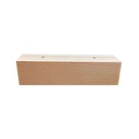 Meubelpoot rechthoek 20 bij 5 cm en hoogte 6 cm van massief hout - thumbnail