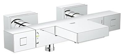 Grohe Cube Badkraan Thermostatisch Met Omstel En Koppeling Chroom Grohe Cube Badkraan Thermostatisch Met Omstel En Koppeling Chroom