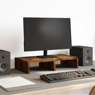 VidaXL Monitorstandaard 50x27x10 cm bewerkt hout gerookt eikenkleurig