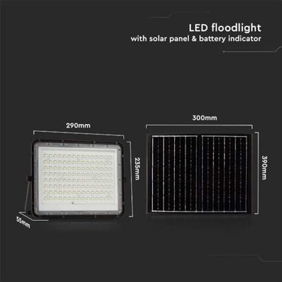 V-TAC VT-180W 7828 LED-schijnwerper, Zonne-energiemodule 0.5 W Neutraalwit Zwart
