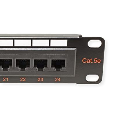ROLINE Cat.5e (Class D), 19 patchpaneel, 24 poorts, UTP, zwart ROLINE Cat.5e (Class D), 19 patchpaneel, 24 poorts, UTP, zwart
