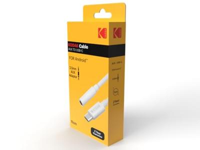 USB-kabel Kodak Wit Multicolour 10 cm