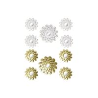 Set spiegels DKD Home Decor Spiegel Champagne Gouden Wit PP 2 Stuks (35 x 1,5 x 35 cm) - thumbnail