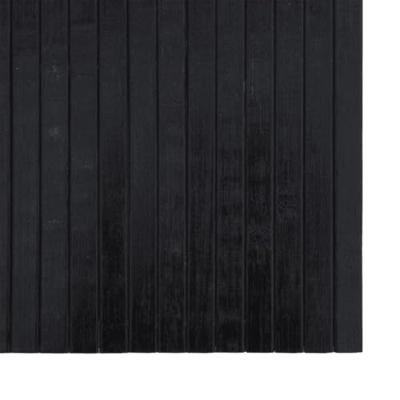 VidaXL Vloerkleed rechthoekig 70x500 cm bamboe zwart