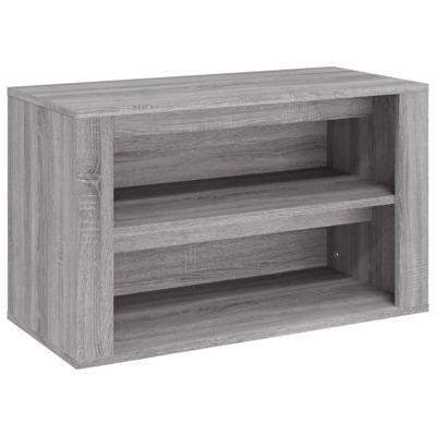 Schoenenrek 75x35x45 cm bewerkt hout grijs sonoma eikenkleur