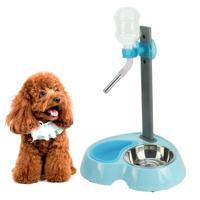 Dierbenodigdheden huisdier hond kat 2 in 1 automatische voeding & drenken draagbare huisdier Water Food Feeder willekeurige kleur levering - thumbnail