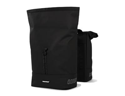 double rolltop bag 38L recycled zwart - thumbnail