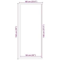 Deurmat 60x150 cm zwart - thumbnail