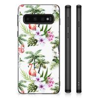 Samsung Galaxy S10 Back Cover Flamingo Palms - thumbnail