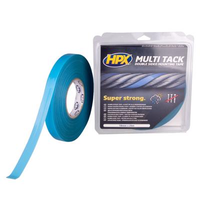 HPX dubbelzijdige tape - Multi-tack - 19 mm x 25 m - semi transparant