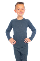 Heatkeeper Kinder Thermoshirt Lange Mouw Comfort Antraciet Melange-104/110 - thumbnail