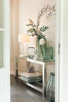 J-Line Vaas Rond Hoog Groen Glas Medium - thumbnail