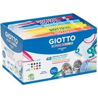 Giotto Decor Textile textielstiften, schoolpack met 48 stuks in geassorteerde kleuren - thumbnail