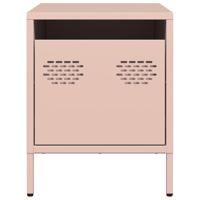 Nachtkastjes 2 st 35x39x43,5 cm staal roze - thumbnail