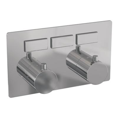 Chrome Edition 3-weg inbouwthermostaat met drukknoppen, chroom