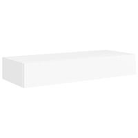 VidaXL Wandschappen 2 st met lade 60x23,5x10 cm mdf wit - thumbnail