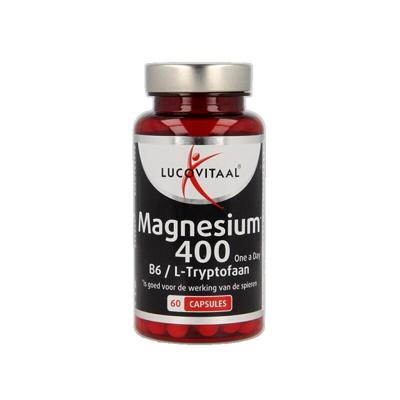 Lucovitaal Magnesium 400 met B6 en L-Tryptofaan 60 Capsules Lucovitaal Magnesium 400 met B6 en L-Tryptofaan 60 Capsules