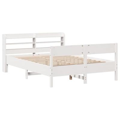 Bedframe zonder matras massief grenenhout wit 140x200 cm Bedframe zonder matras massief grenenhout wit 140x200 cm