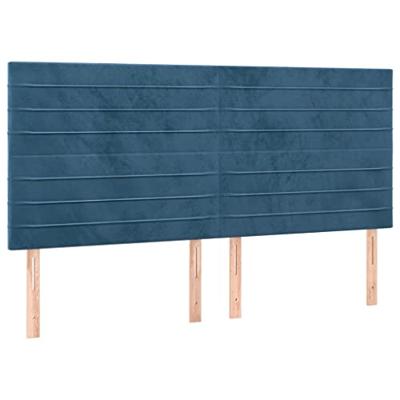 Bedframe zonder matras 140x200 cm fluweel donkerblauw