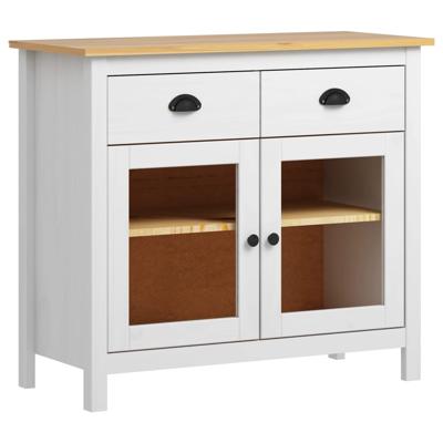 Dressoir Hill Range 90x40x80 cm massief grenenhout wit