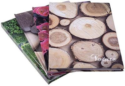 OFFICE products schrift, Nature, met harde kaft, A5, 96 blad, met kantlijn, gelijnd