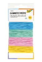 Folia elastiek touw, 5 m, pak van 4 stuks in geassorteerde pastelkleuren - thumbnail