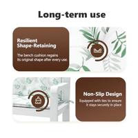 VidaXL Tuinbankkussens 2 st bladpatroon 120x50x7 cm stof - thumbnail