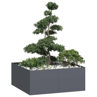 Plantenbak 100x100x40 cm staal antracietkleurig Plantenbak 100x100x40 cm staal antracietkleurig