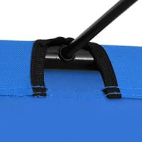 Campingbed 180x60x19 cm oxford stof en staal blauw - thumbnail