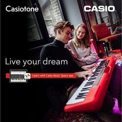 Casio CT-S200 MIDI toetsenbord 61 toetsen USB Rood, Wit