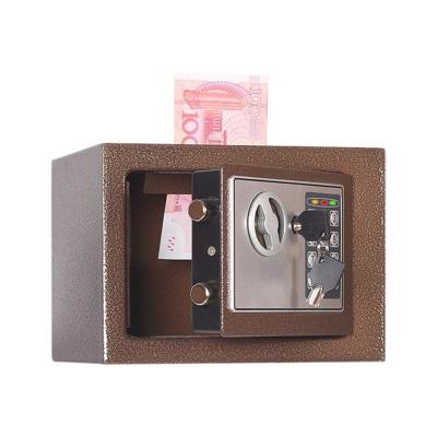 17E Home Mini elektronische beveiliging Lock box Wandkast kluis met munt bediende functie (brons)