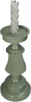 Kersten kandelaar polyresin rond 11x25cm groen - thumbnail